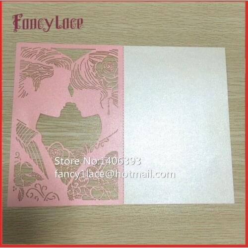 30pcs Wedding Invitations Laser Cutting Bride and Groom Invitation Card for Wedding Blank Inner Sheet Hollow Wedding Invitation