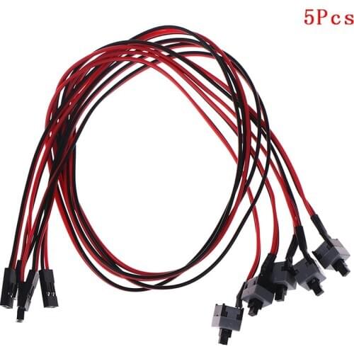 5 Pcs/lot PC Computer Motherboard Power Cable Switch On/Off/Reset Replacement Accessories