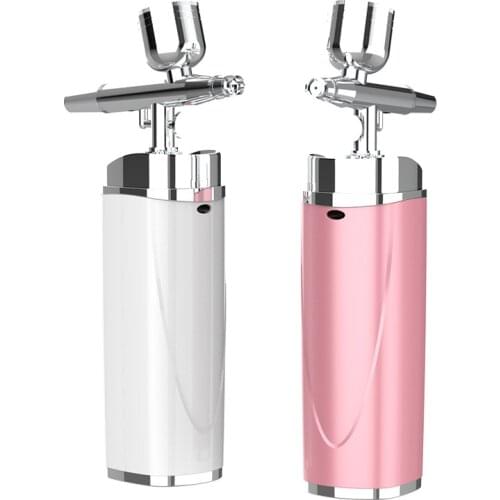 Air Brush Spray Gun Kit Handheld Atomized Oxygen Injection Instrument Compressor Paint Art Spray Moisturizing Beauty Tool