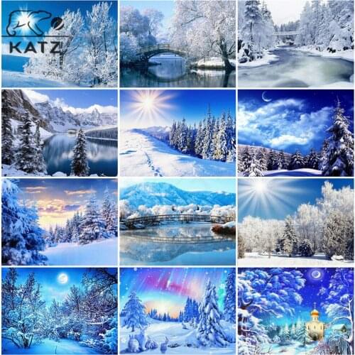 Snow Scene Diamond Painting Landscape Embroidery Crossing Diy Mosaic Picture Art Gift Handmade Cross Stitch Home Decoration