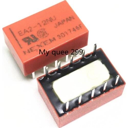 Free Shipping 10pcs/lot relay EA2-12 EA2-12NU 10PIN 1A Can replace TQ2-12V G6H-2-12V