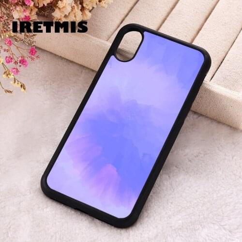 Iretmis 5 5S SE 2020 phone cover cases for iphone 6 6S 7 8 Plus X Xs Max XR 11 12 MINI Pro Soft Silicone pastel purple tie dye