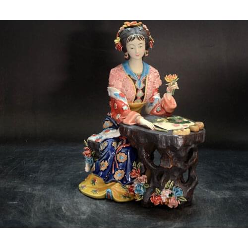 Porcelain Angel Figurines Figurative Ceramic Sculpture Glazed Statue Sculpture Figure Art for Home Decor L3391