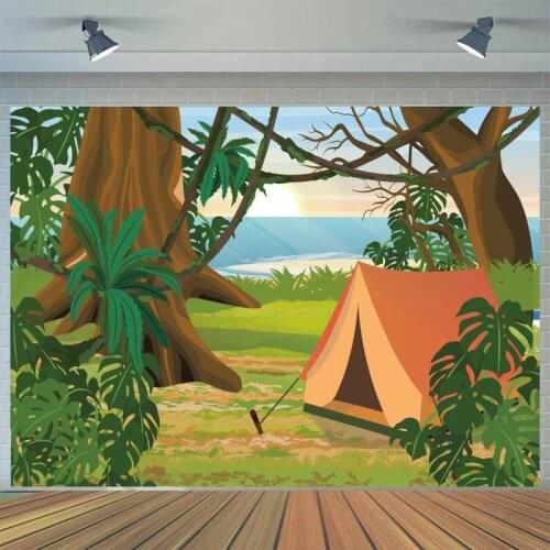 Photography Background Forest Baby Shower Cake Smash 1st Birthday Jungle Party Woodland Birthday Photo Studio Backdrop