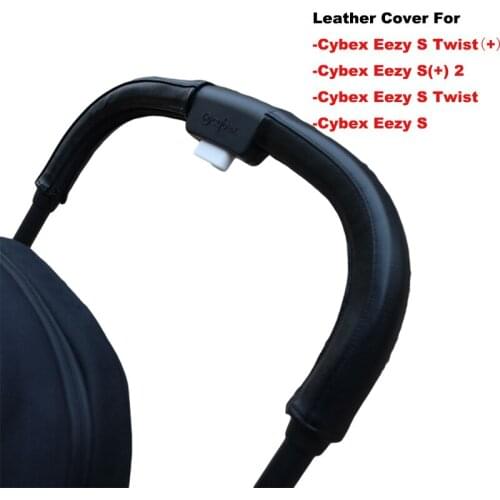 Leather Handle Covers For Cybex Eezy S Twist (+) 2 / Eezy S 2 Stroller Pram Sleeve Protective Cases Cover Stroller Accessories