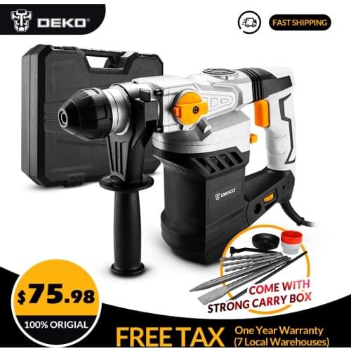 DEKO DKRH32LD1 2000W 220V Multifunctional Rotary Hammer with BMC and 6pcs Accessories Electric Demolition Hammer Impact Drill