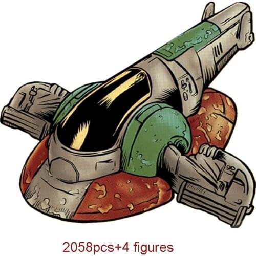 Space Planet War Star Movie Series Model 05037 Slave 1 Compatible 75060 Blocks Bricks Educational Toy Birthday Christmas Gift