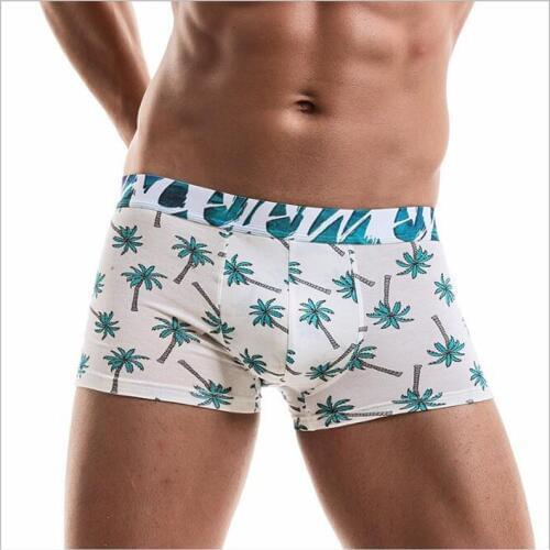 Personality trend boxers, modal print boxers, mens underwear, breathable and comfortable mid-waist pants