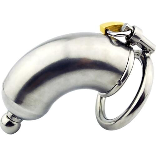 Stainless Steel Male Chastity Device with Catheter,Cock Cage,Chastity Belt,Penis Ring,Virginity Lock,Adult Game,Cock Ring Cbt