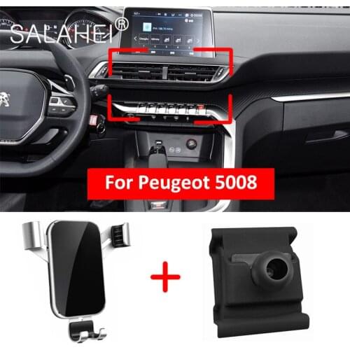 New Car Phone Holder Case for Peugeot 5008 2017-2019 Air Vent Mount 1 set Decoration Car Styling Accessories Interior Smartphone
