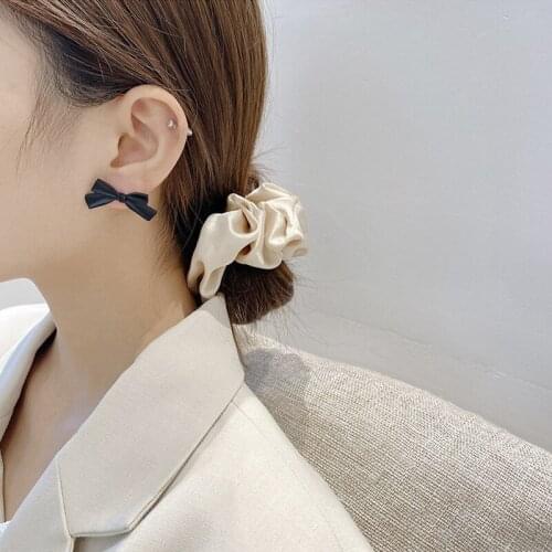 Korean New Earrings For Women Fashion Retro Bowknot Earrings Sweet Girls Cute Earrings Christmas Valentines Day Gift Jewelry