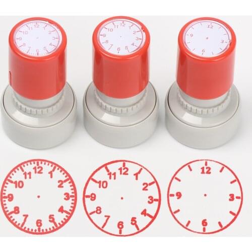 Clock Stamp Teaching Tools for Kids Learning on Watch Multiple Style Student Teaching Tools Seal for Primary school supplies