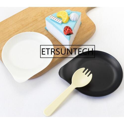 300pcs Disposable Dessert Cake Plates Birthday Wedding Party Plastic Dish Plates Festival Party Food Plates Tableware