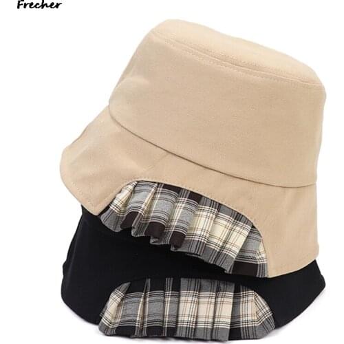 Panama Bucket Hat Men Women Summer Bucket Cap Unisex Cotton Fashoin Fishing Hats Sun Summer Sunscreen Fisherman Hip Hop Caps