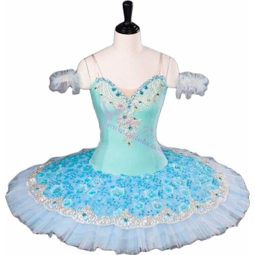 Adult professional ballet tutu blue nutcracker ballet stage costumes classical performance stage competition pancake tutus