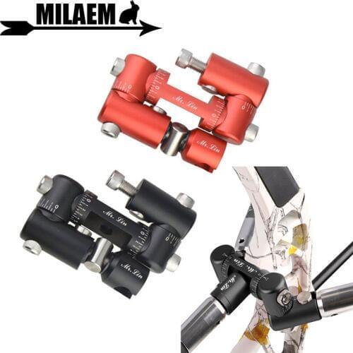 1pc Archery V Bar Adjustable Double Sided V Bar Compound Bow Adapter Shock Absorption Damper Stabilizer Shooting Accessories