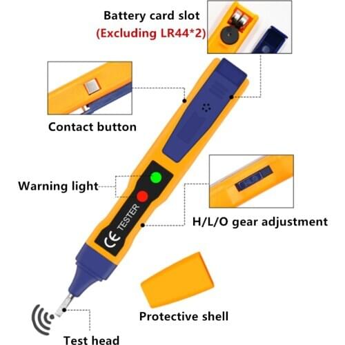 Continuity Voltage Detector Pen Non-contact Inductive AC/DC Voltage Meter Electric Compact Pen Voltage Battery Test Pencil