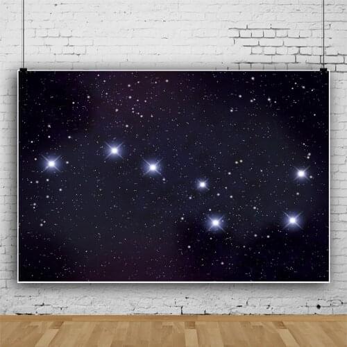 Dark Night Galaxy Bright Big Dipper Portrait Photography Backdrop Decor For Photo Background Studio Photocall Props