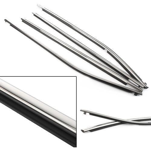 Car Door Window Molding Weatherstrip for Toyota Corolla 2014 2015 2016 2017 2018 4pcs Rain Deflector Chrome Auto Accessory