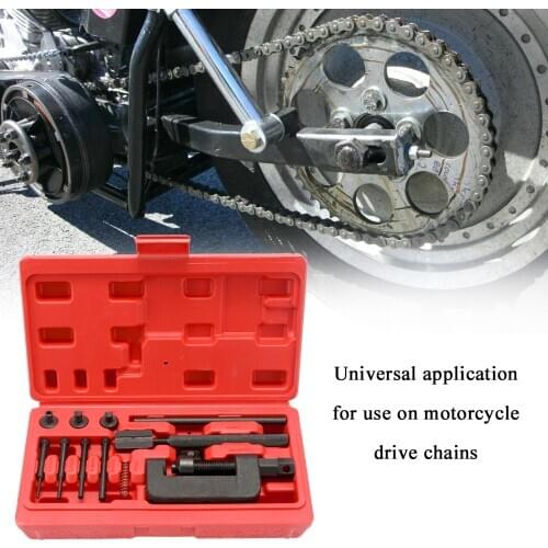 Motorcycle Bike Chains Breaker Splitter Link Riveter Universal Bikes Riveting Tool Set Cycling Accessories with Carry Box