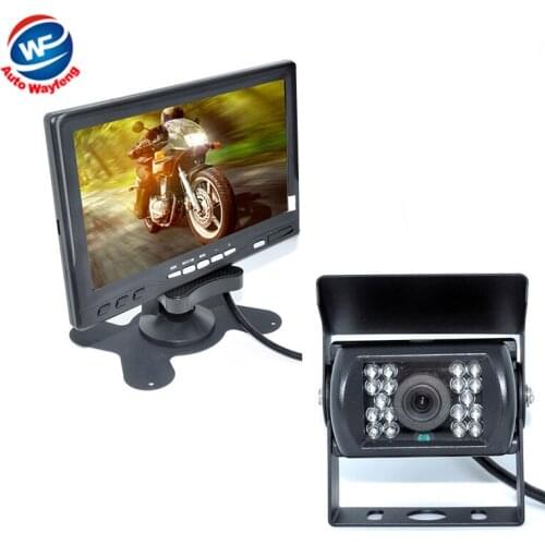 Factory Selling 18 IR Reverse Camera NEW 7" LCD Monitor Car Rear View Kit car camera BUS And Truck parking sensor 15M Or 20M