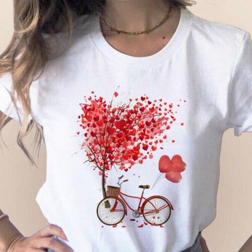 Bicycle T Shirt Women Summer Casual Tshirts Tees Harajuku Korean Style Graphic Tops 2021 Kawaii Female T-shirt,Drop Ship