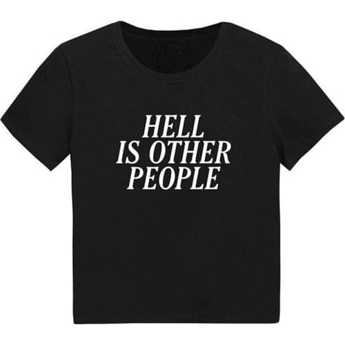 Ladies Funny Tumblr Hipster Retro Kawaii Goth Cute T Shirt Hell Is Other People Tee Womens T Shirt Top Tank