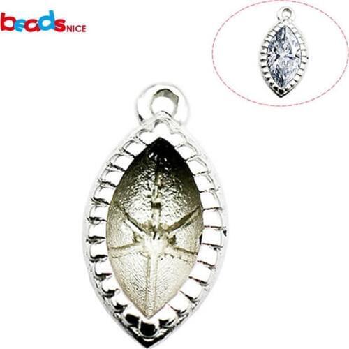 Beadsnice pendant setting 925 sterling silver for woman DIY jewelry making pendant for necklace ID 30869