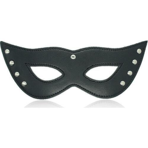 Women Erotic Sexy Lingerie Hot Cosplay Masks Lingerie Sexy Porn Sex Black Hollow leather Mask Erotic Costumes