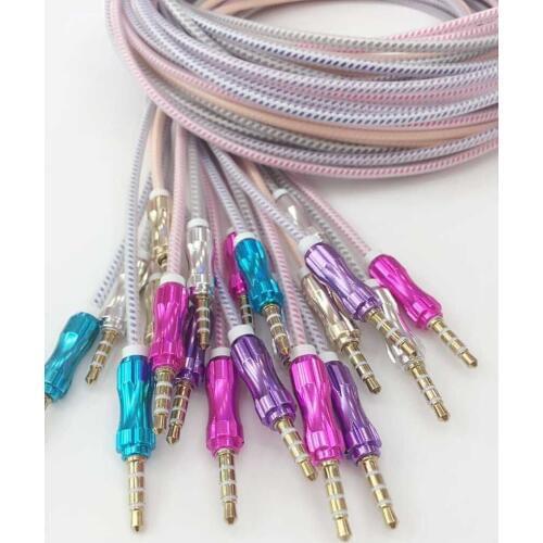 1.5m aux Cable for iphone ipod The best price 3.5mm Car Aux audio Cable Stereo Male M Audio/Headphone/PC patch Cable/Cord 500pcs