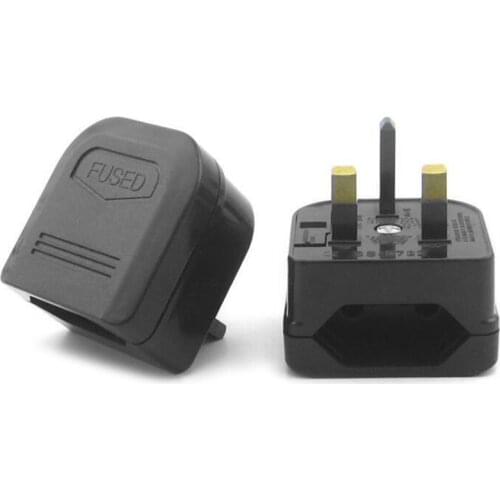 1 PC European Euro EU 2 Pin to UK 3Pin Power Socket Travel Plug Charging 3Pin Power Plug Adapter Converter TXTB1 dropshippping