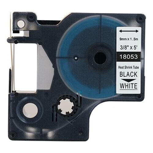 10PK Free shipping 9mm*1.5m RS5W compatible DYMO Rhino label tape black on white for label maker printer dymo