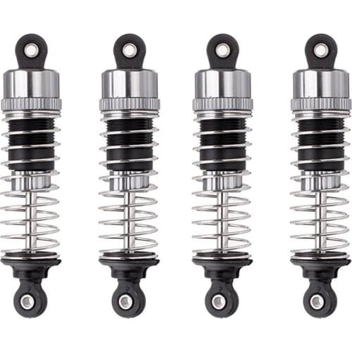 4PCS Upgraded Aluminum Capped Oil Filled Shock Absorber Damper for HBX 16889 M16100A 1/16 RC Car Parts