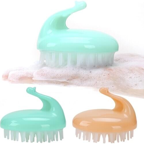 5styles Handheld Comb Silicone Scalp Massage Brush Washing Comb Mini Head Meridian Massage Wide Tooth Non-slip design