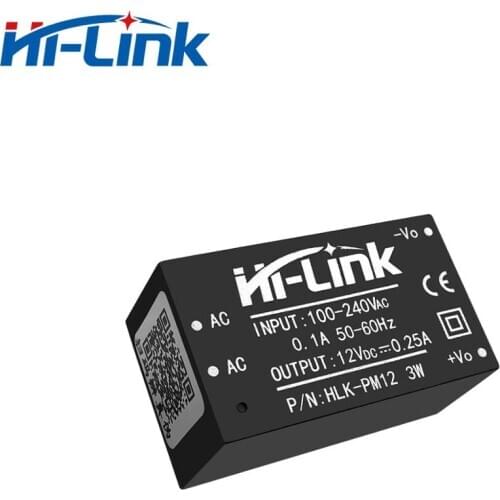 Free shipping 5pcs/lot new Hi-Link ac dc 12v 3w mini power supply module 220v isolated switch mode intelligent module HLK-PM12