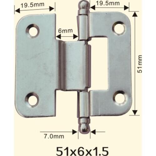 Freeshipping 51*6*1.5mm Iron Metal Hinge Sewing Machine Folding Table Furniture Flip Tray Hinges Big Door Hinges