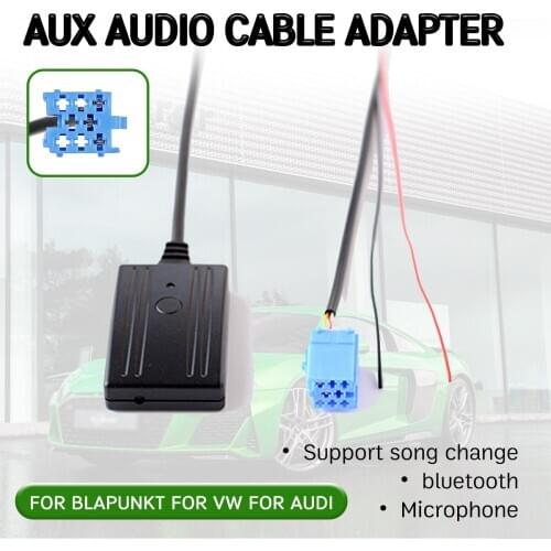 Bluetooth Aux Receiver Cable Adapter Hands-free Hifi For AUDI Chorus Concert for Blaupunkt For vw Delta Beta For VDO Becker