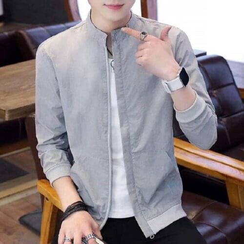 Chaqueta fina informal para hombre, sudadera cortavientos con cremallera, novedad de verano y primavera 2021