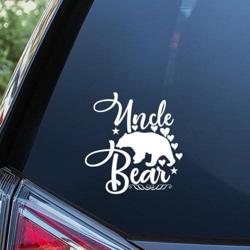 Black/Sliver Uncle Bear Vinyl Text Car Sticker Car Decal Window Art Bumper Car Accessories Decor Unique S440