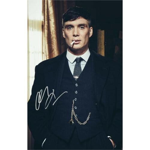 Cillian Murphy Thomas Shelby Signed Photo Art Film Print Silk Poster for Your Home Wall Decor 24x36inch
