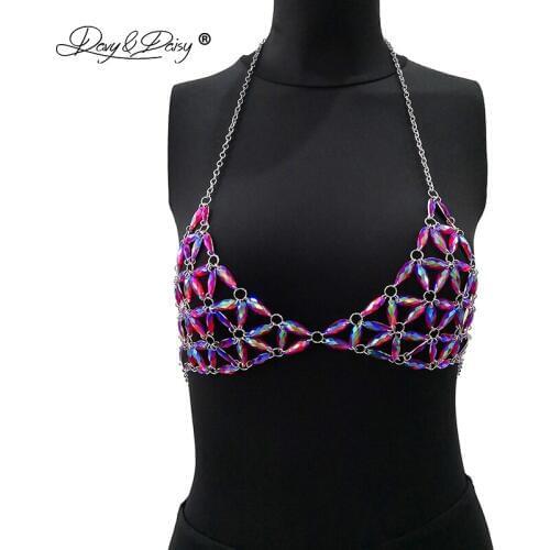 DAVYDAISY Women Sexy Bra Bralette Handwork Beaded Bikini Cropped Tops Underwear Intimates Female Sexy Lingerie Beachwear BR042