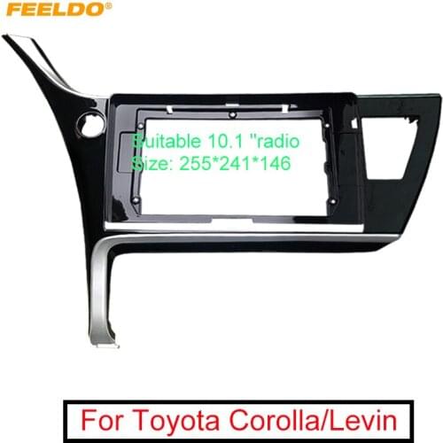 FEELDO Car Audio 10.1” Big Screen 2Din Fascia Frame Adapter For Toyota Corolla Levin Stereo Dash Fitting Panel Frame Kit