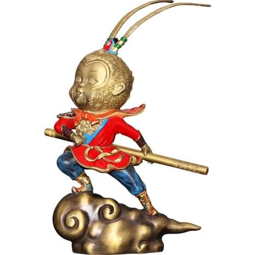 Figurines Miniatures Fighting Against The Buddha Decoration Living Room Home Office Desk All Copper Qi Tian Dasheng Crafts Decor