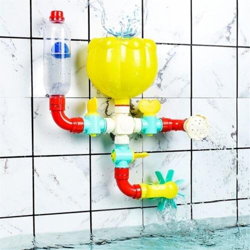 Pipes Baby Bath Toys for Toddler Bath Toys, Kids Bath Toys with Fun Widgets Squirters Rotating Spray Water Toy,Education