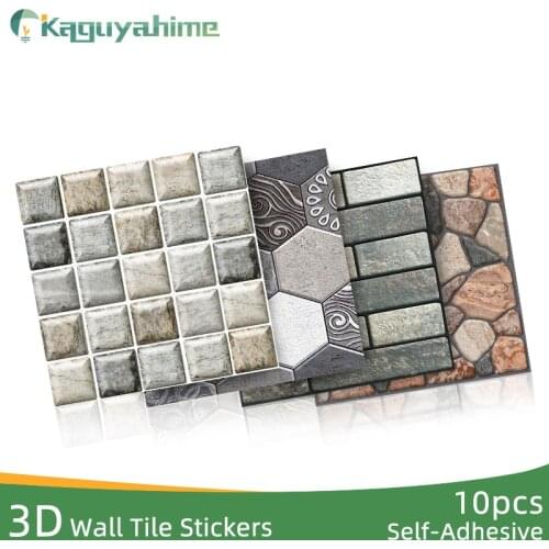 Kaguyahime 3D Wallpaper Brick DIY Waterproof Self-Adhesive Decor Tile Wallpaper For Kids Room Living Room 3D Wall Sticker Brick