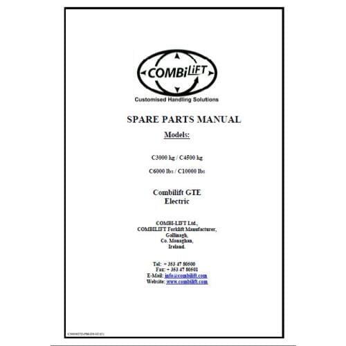 Combilift Forklift Parts catalogs and service manuals 2018
