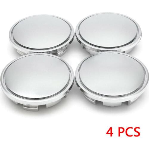 4pcs Set Wheel Center Rim Hub Cap Car Wheel Hub Cap Silver Wheel Center Cap ABS Chrome Car Wheel Center Cap 65mm Universal