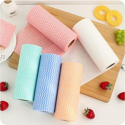 50 Pcs Korean Non-woven Disposable Dishwashing Wipes Wave Pattern Non-woven Disposable Dish Towel Wipes
