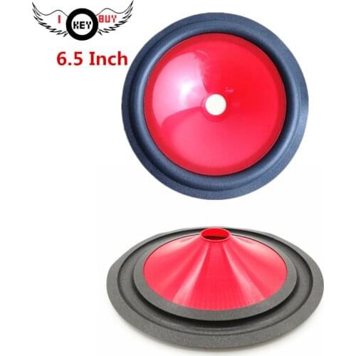 I KEY BUY 2pcs 6.5" inch 158mm 19.5mm Core Speaker Injection Cones Plastic Basin Woofer Foam Ring Trumper Bass Repair Parts