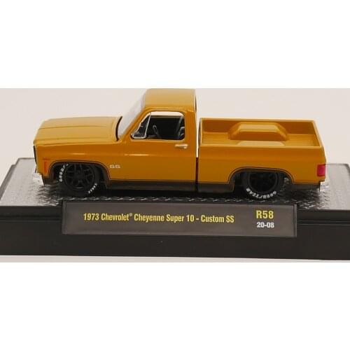 M2 1/64 1973 Cheyenne Super 10 Custom SS Diecast Model Car metal Toy